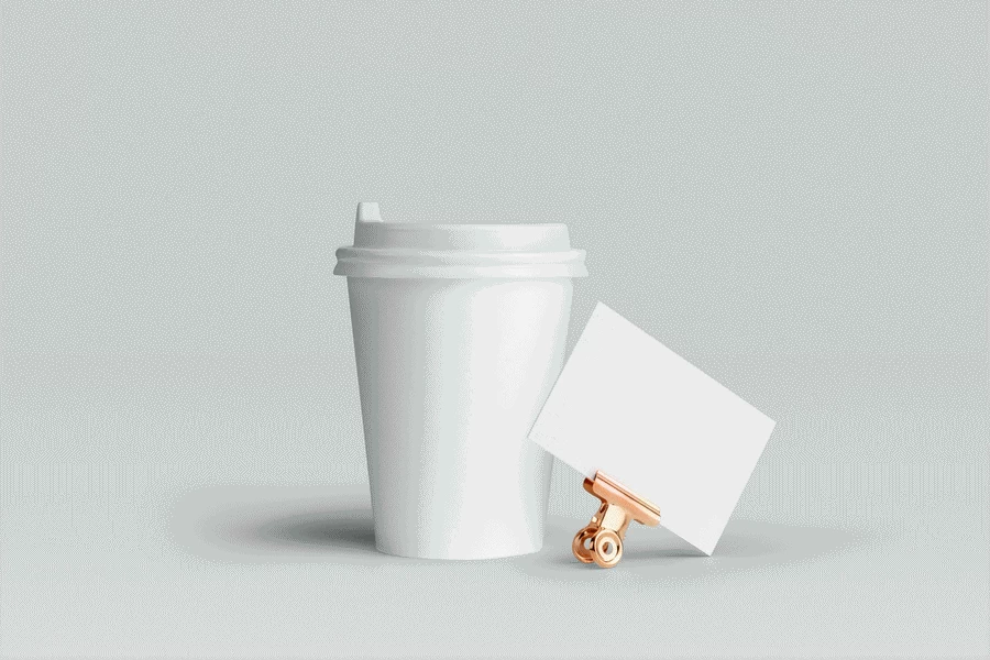 高端品牌咖啡包装袋VI提案场景展示文创智能贴图样机PSD设计素材【015】